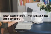 亲友广东麻将有没有挂（广东麻将可以开好友房的是哪个版本）